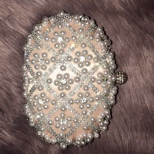 Aldo pearled & blinged Clutch